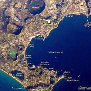 Vista dal satellite del Parco Regionael dei Campi Flegrei