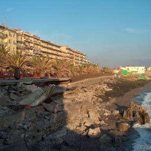 La spiaggia del lungomare di Salerno
