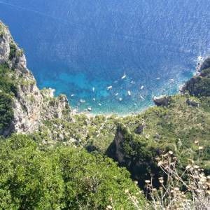 Scorcio della costa di Capri vista dal Monte Solaro
