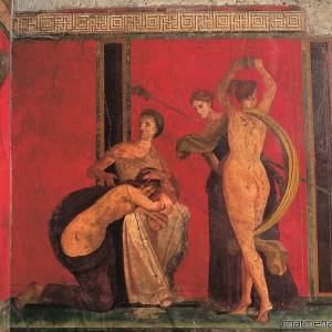 Scavi di Pompei, dipinto nella Villa dei Misteri (ph. EPT)