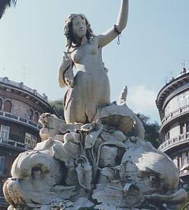 Fontana della Sirena Partenope a Piazza Sannazzaro