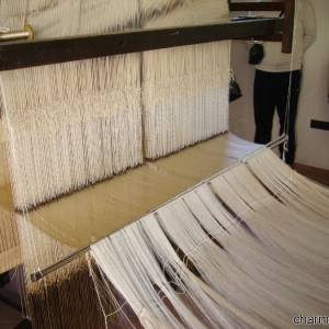 Antico telaio per la lavorazione della seta