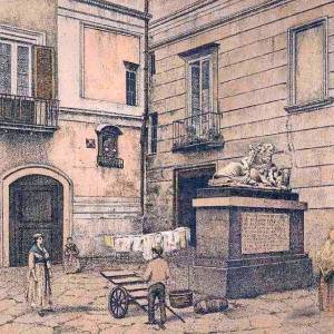 Immagine disegnata della statua del Nilo Giacente