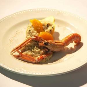 RISOTTO AGLI SCAMPI E AGRUMI DI PROCIDA maroder ristorante