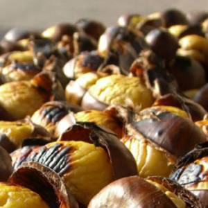 Castagne cotte e pronte per essere gustate