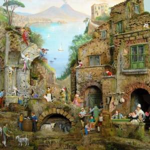 Maestri in mostra a Sorrento, scorcio di presepe