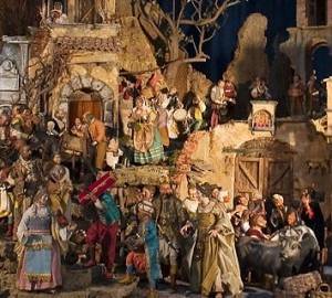 Uno dei presepi in mostra a Villa Fiorentino