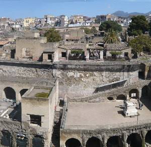 Ercolano, panoramica delle antiche rovine