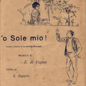 Lo spartito originale della celebre canzone ‘O sole mio