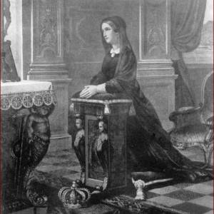 Maria Cristina di Savoia in atteggiamento di preghiera