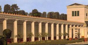Ricostruzione virtuale della Villa dei Papiri di Ercolano