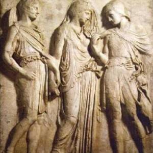 Il rilievo di Orfeo ed Euridice