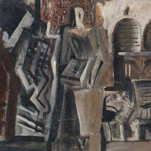 Una delle opere di Sironi in mostra a Sorrento