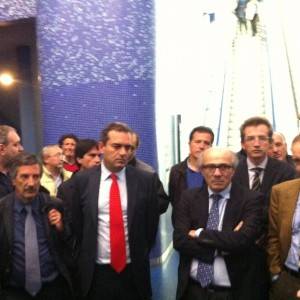L’inaugurazione del telescopio installato alla stazione metro Toledo