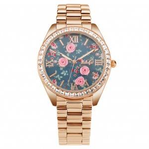 Orologio Didofà in acciaio con rose
