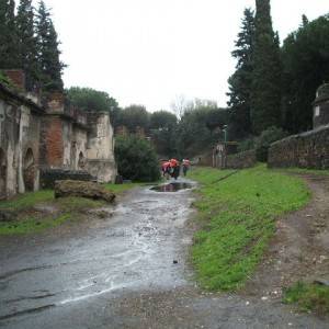 La via delle Tombe a Pompei