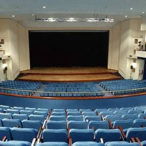 Il palco del teatro “Gesualdo” di Avellino