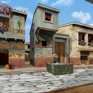 Le strade dell’antica cittadina vesuviana rielaborate al computer